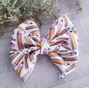 Pencil Print Bow